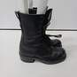 Ansi Biltrite Men's Black Leather Combat Boots Size 8 image number 4