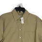 NWT Womens Tan Long Sleeve Spread Collar Button-Up Shirt Size LP image number 3