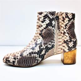 Made Leather Snakeskin Print Ankle Boots Snake 8.5 alternative image