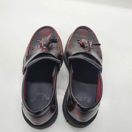 Dr. Martens Adrian Arcadia Cherry Red Leather Tassel Loafers Unisex Sz 4 M | 5 W image number 4