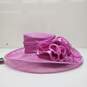 Elite Champagne Sunday Kentucky Derby Fascinator Hat In Pink w/Ruffles Feathers image number 2