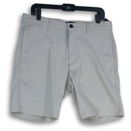 Theory Mens Tan Flat Front Welt Pocket Regular Fit Chino Shorts Size 32