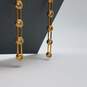 Elizabeth Cole Gold Tone Crystal Elegant Dangle Earrings w/bag 6.5g image number 6
