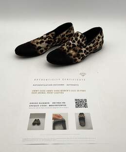 Jimmy Choo Women's Size 39 Pony Hair Animal Print Loafers