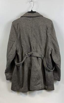 NWT Torrid Womens Gray Double Breasted Herringbone Fleece Trench Coat Size 3 alternative image