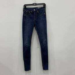 Rag & Bone Womens Blue Denim Medium Wash 5-Pocket Design Skinny Leg Jeans 25