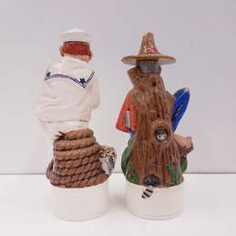 Alberta's Molds s  Set of 2  Vintage Ceramic Decanters  Hillbilly /Sailor alternative image