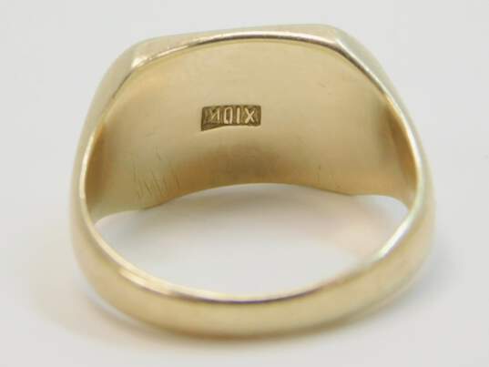 Elegant 10k Yellow Gold Word Etched Ring 4.6g image number 4
