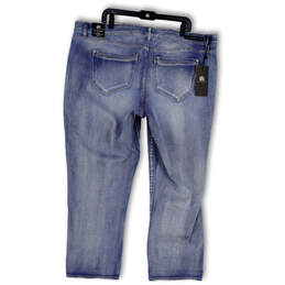 NWT Womens Blue Distressed Relaxed Fit Slim Leg Boyfriend Jeans Size 22W alternative image