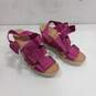 Coach Women's Pink Wedge Strap Sandals Sz  7B image number 1