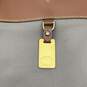 Dooney And Bourke Womens Beige Gold Detachable Strap Bottom Stud Zipper Tote Bag image number 5