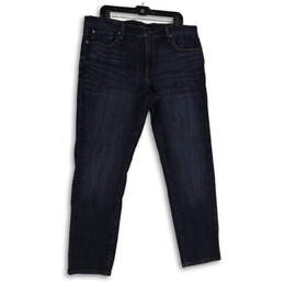 Mens Blue Denim Medium Wash 5-Pocket Design Straight Jeans Size 38X32