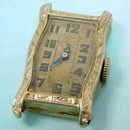 Vintage 14k White Gold Deco Sunrite 15 Jewels Watch Case 11.2g
