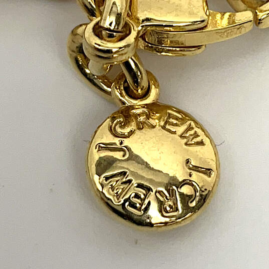 Designer J. Crew Gold-Tone Torque Rigid Linked Classic Choker Necklace image number 4