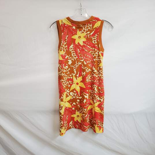 Nike Brown & Red Cotton Floral Patterned Sleeveless Tank Dress WM Size L image number 2