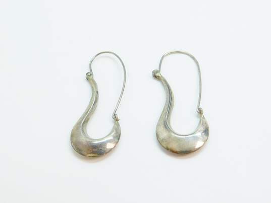 Artisan Sterling Silver Garnet Earrings 24.5g image number 4