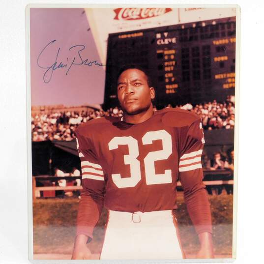 HOF Jim Brown Autographed 8x10 Cleveland Browns image number 1