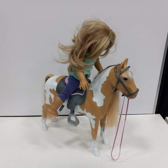 Bundle of American Girl Doll with Our Generation Horse image number 2