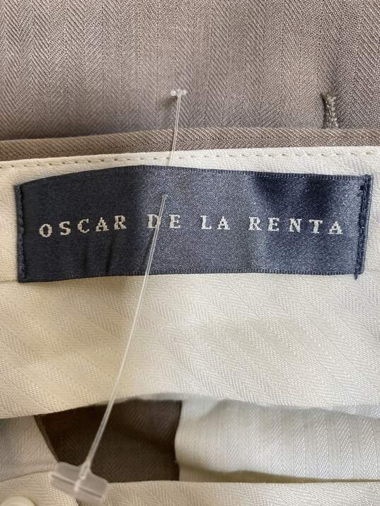 Oscar De La Renta Men Beige Khaki Dress Pants 38 x 32 image number 3