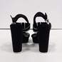 Women's Black Becker Contrast-Trim Platform Sandals Size 6 1/2M image number 5