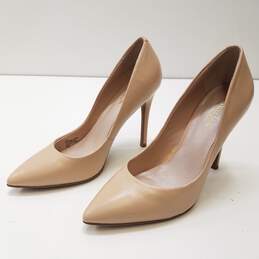 Charles David Nude Leather Pump Heels Shoes Size 5 M
