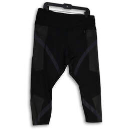 NWT Womens Black Flat Front Elastic Waist Pull-On Capri Leggings Size 2x alternative image