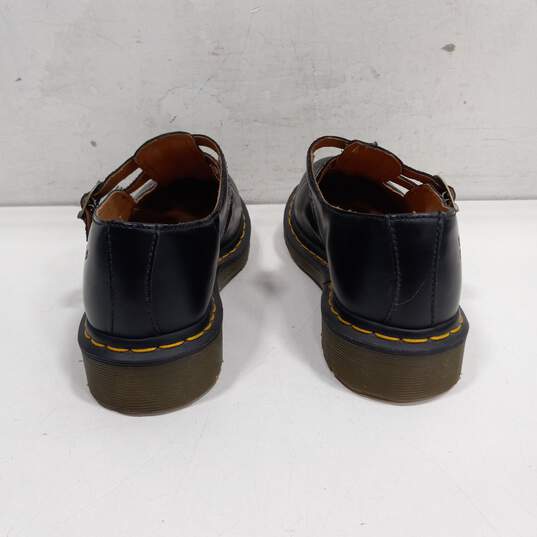 Dr. Martens Women's Black Leather Double Strap Buckle Mary Jane Shoes Size 8 image number 3