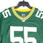 Mens Green V-Neck Green Bay Packers Smith #55 Football NFL Jersey Size L image number 3