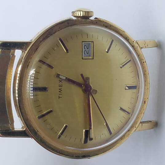 Timex Gold Tone Manual Wind Vintage Watch 39.0g image number 2