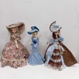 Vintage 70s Bradley's Southern Belle Dolls Assorted 3pc Lot