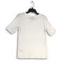 NWT Rafaella Womens White Quarter Zip Short Sleeve Blouse Top Size Small image number 2