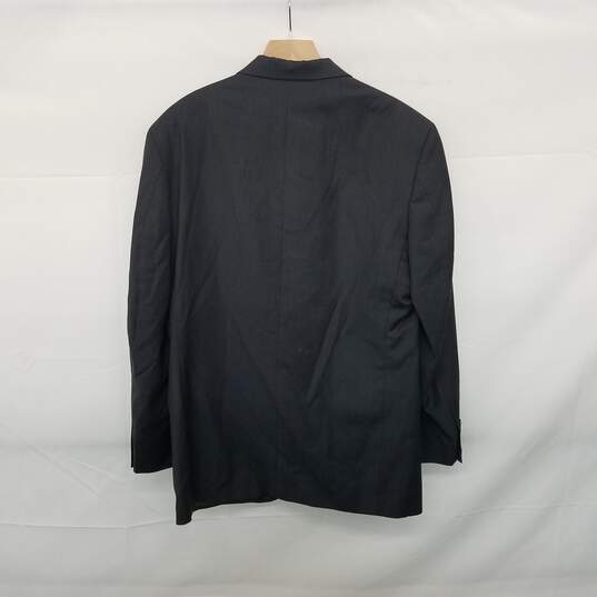 Men's Oscar De La Renta 100% Dark Gray Wool Suit Jacket image number 2