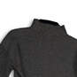 Womens Black White High Neck Regular Fit Long Sleeve Pullover T-Shirt Sz S image number 3