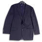 Mens Blue Notch Lapel Pockets Single Breasted Two Button Blazer Size 42 image number 1