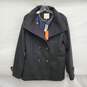NWT Thread & Supply WM's Black Wool Blend Peacoat Size L image number 1