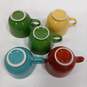 10 pcs Multicolor Fiesta Ware Cups w/ Matching Saucers image number 7