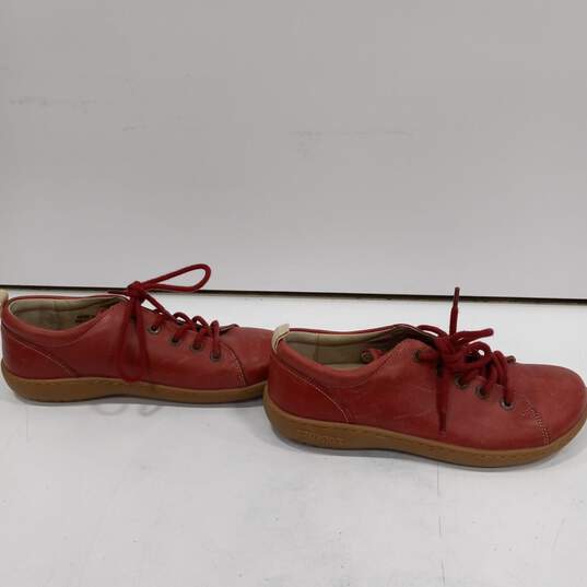 Birkenstock Red Leather Shoes Size 6.5 (EU 37L) image number 4