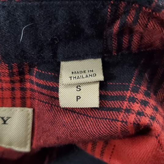 Burberry Men's Strenton Slim Fit Red Plaid Long Sleeve Shirt Size Small AUTHENTICATED image number 5