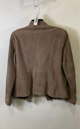 Queen Collection Womens Brown Long Sleeve Full Zip Jacket Size Medium alternative image