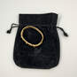 Designer Swarovski Gold-Tone Rhinestone Hinged Bangle Bracelet w/ Dust Bag image number 4