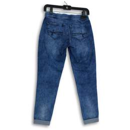 Womens Blue Denim Drawstring Stretch Pockets Jogger Jegging Jeans Size W24 alternative image