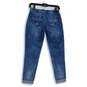Womens Blue Denim Drawstring Stretch Pockets Jogger Jegging Jeans Size W24 image number 2