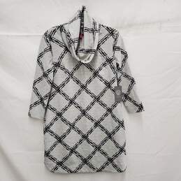 NWT Vince Camuto WM's Gray Kris Cross Terry Cowl Neck Knit Dress Size 4P