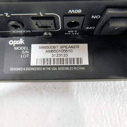 Polk Audio Brand SB6500BT Model Sound Bar Speaker image number 4