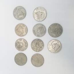 1970 & 1980 Un Peso Mexico Coin Bundle 10 Pcs 90.4g