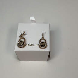 NWT Designer Michael Kors Gold-Tone Rhinestones Fish Hook Drop Earrings alternative image
