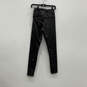 NWT Womens Black Vegan Leather High Rise Pull-On Ankle Leggings Size XS image number 1