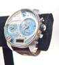 Diesel DZ7322 3Bar Chrono Blue Dial Brown Leather Band Watch 152.7g image number 4