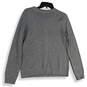 Womens Gray Long Sleeve Crew Neck Button Front Cardigan Sweater Size Medium image number 2