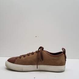 Coach York Suede Lace Up Sneakers Beige 8 alternative image